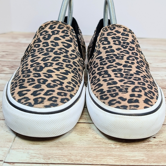 Vans Asher Deluxe Comfort Ortholite Cheetah Leopard Print Women's 6.5 Black Tan - Picture 7 of 13